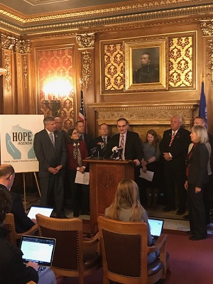Dr. Galbis-Reig address the press conference (photo courtesy of the Wisconsin Medical Society) IMG_0557